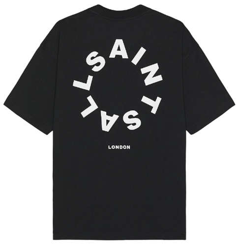 ALLSAINTS TIERRA CREW NECK LOGO BLACK
