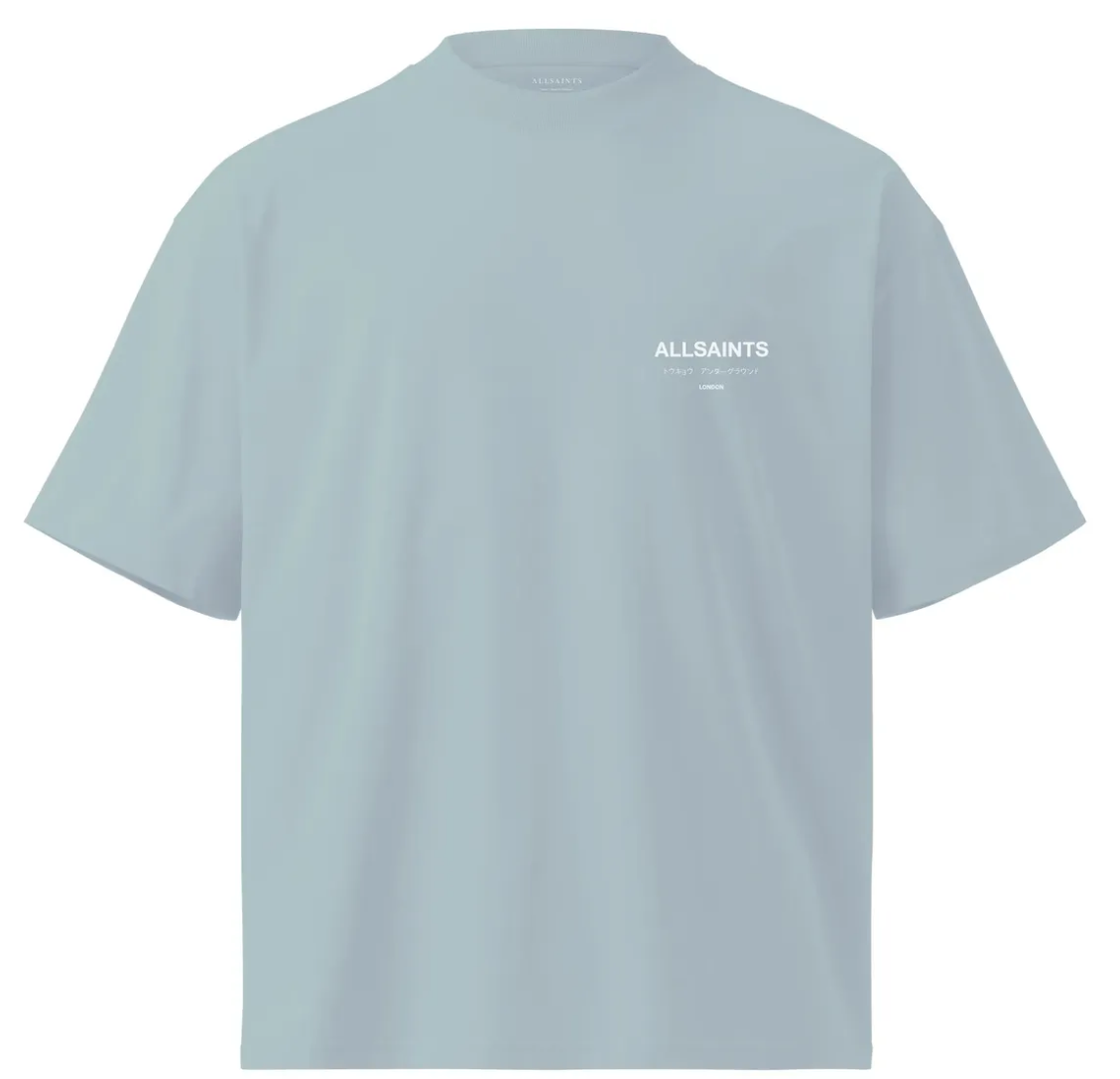 ALLSAINTS UNDERGROUND T-SHIRT “STEEL BLUE”