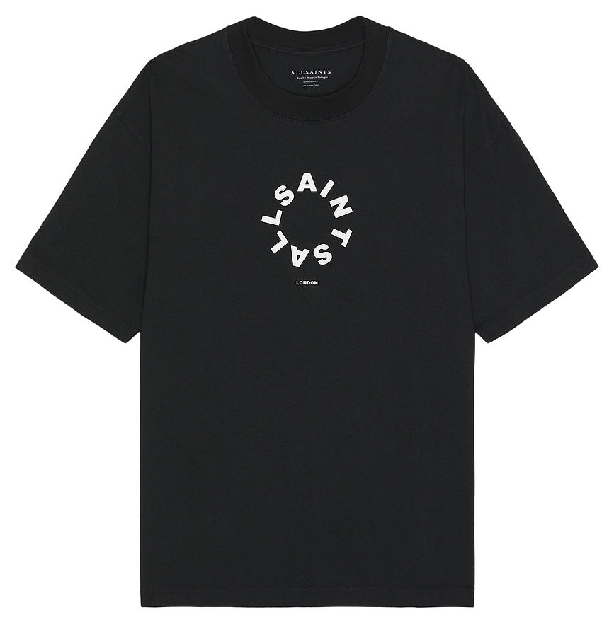 ALLSAINTS TIERRA CREW NECK LOGO BLACK
