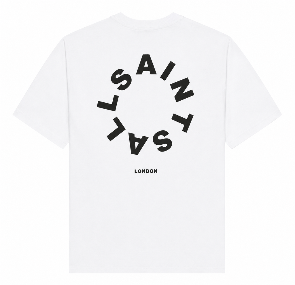 ALLSAINTS TIERRA CREW NECK LOGO WHITE